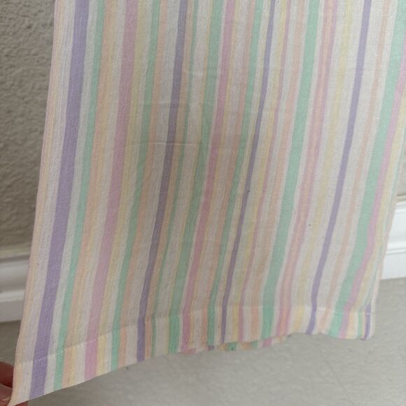 BP Multicolor Striped Palazzo Pants Elastic Waist Wide Women’s Sz L Multicolor - Picture 7 of 13